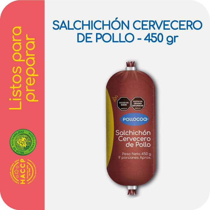 SALCHICHÓN CERVECERO DE POLLO X 450G